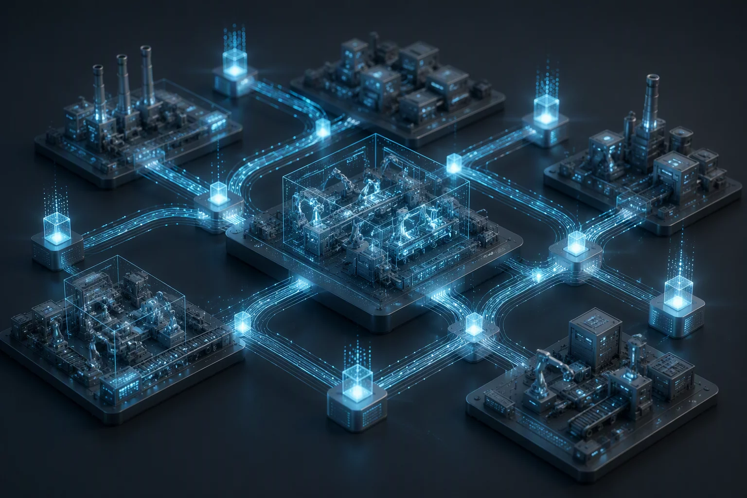 Process simulation node network analyzing manufacturing parameter flows