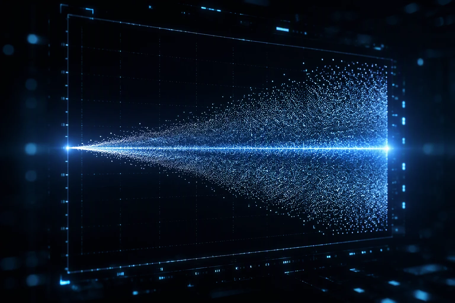 Scatter distribution widening around a center axis