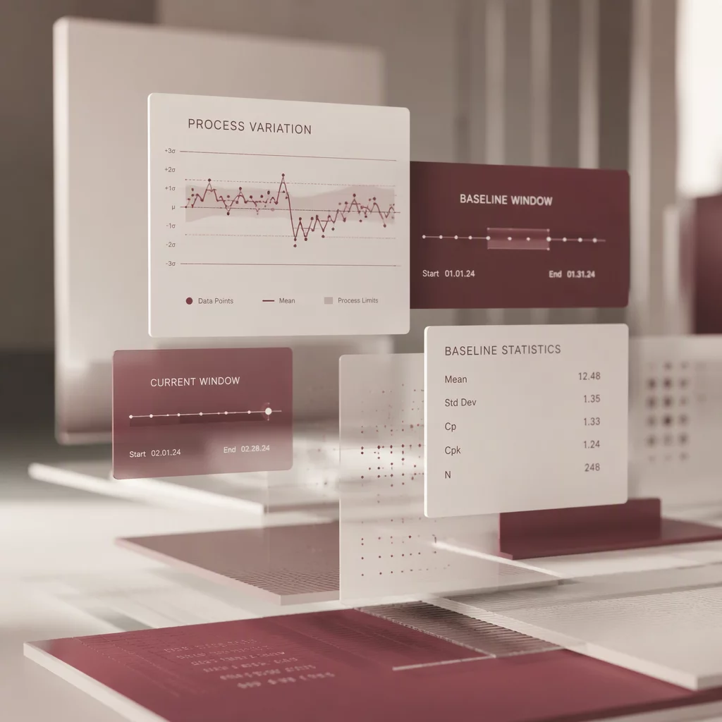 Process variation and baseline analytics 3D model